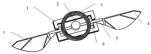 Electromagnetically-driven flapping wing type micro aircraft based on flexible hinges