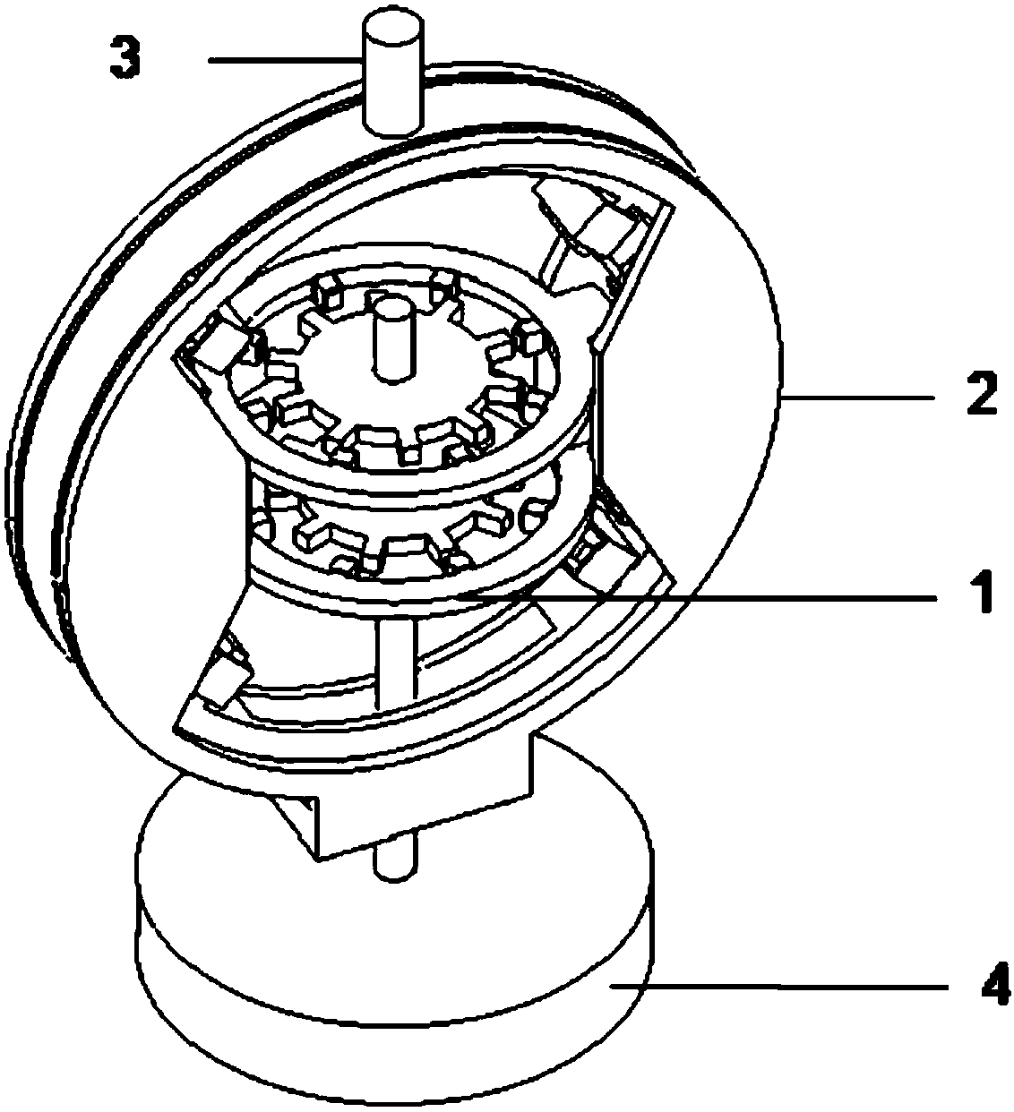 Non-spherical orthogonal structure two-degree-of-freedom hybrid stepping motor and its method