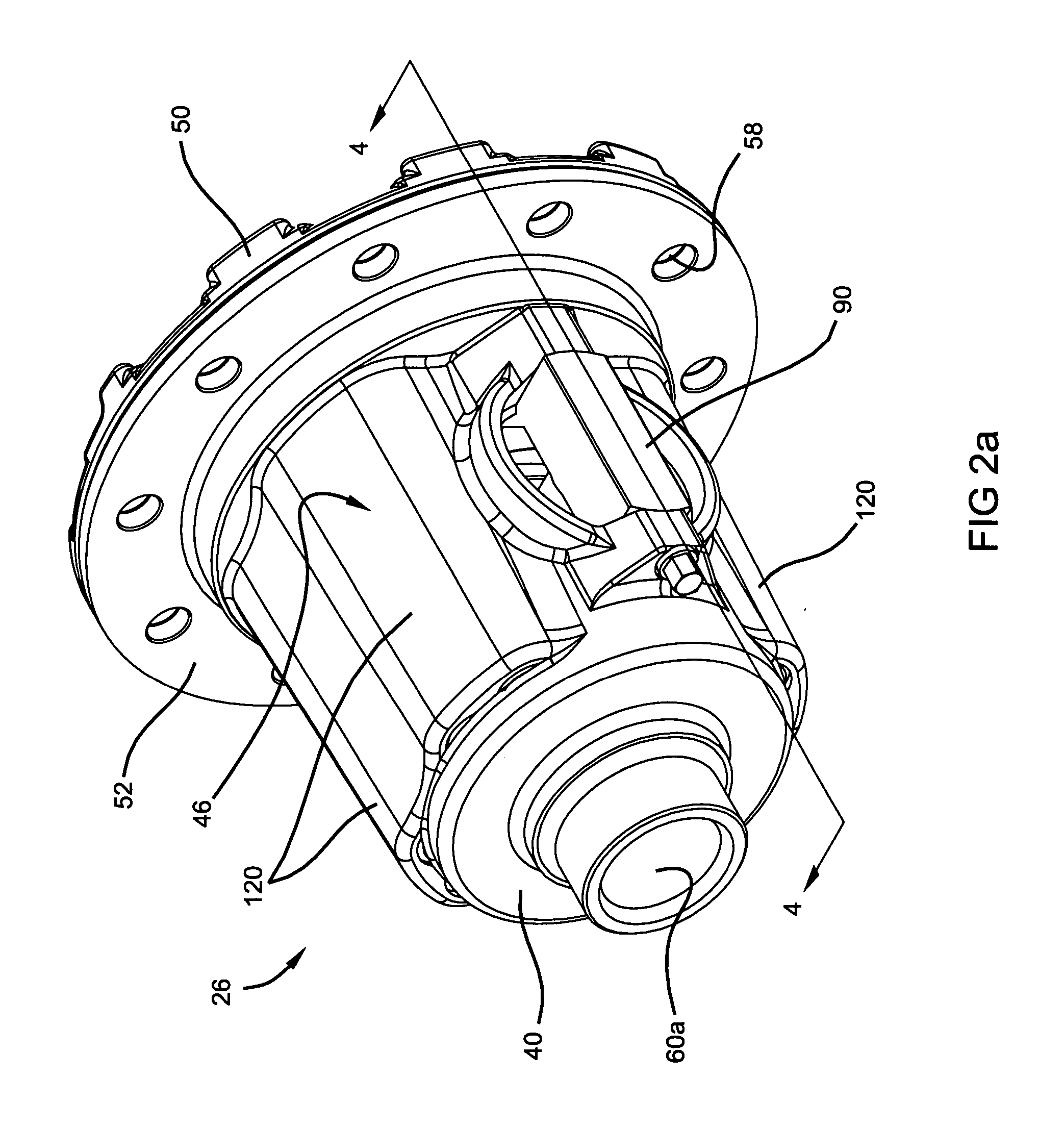 Sapcer pin arrangement for helical gear differential