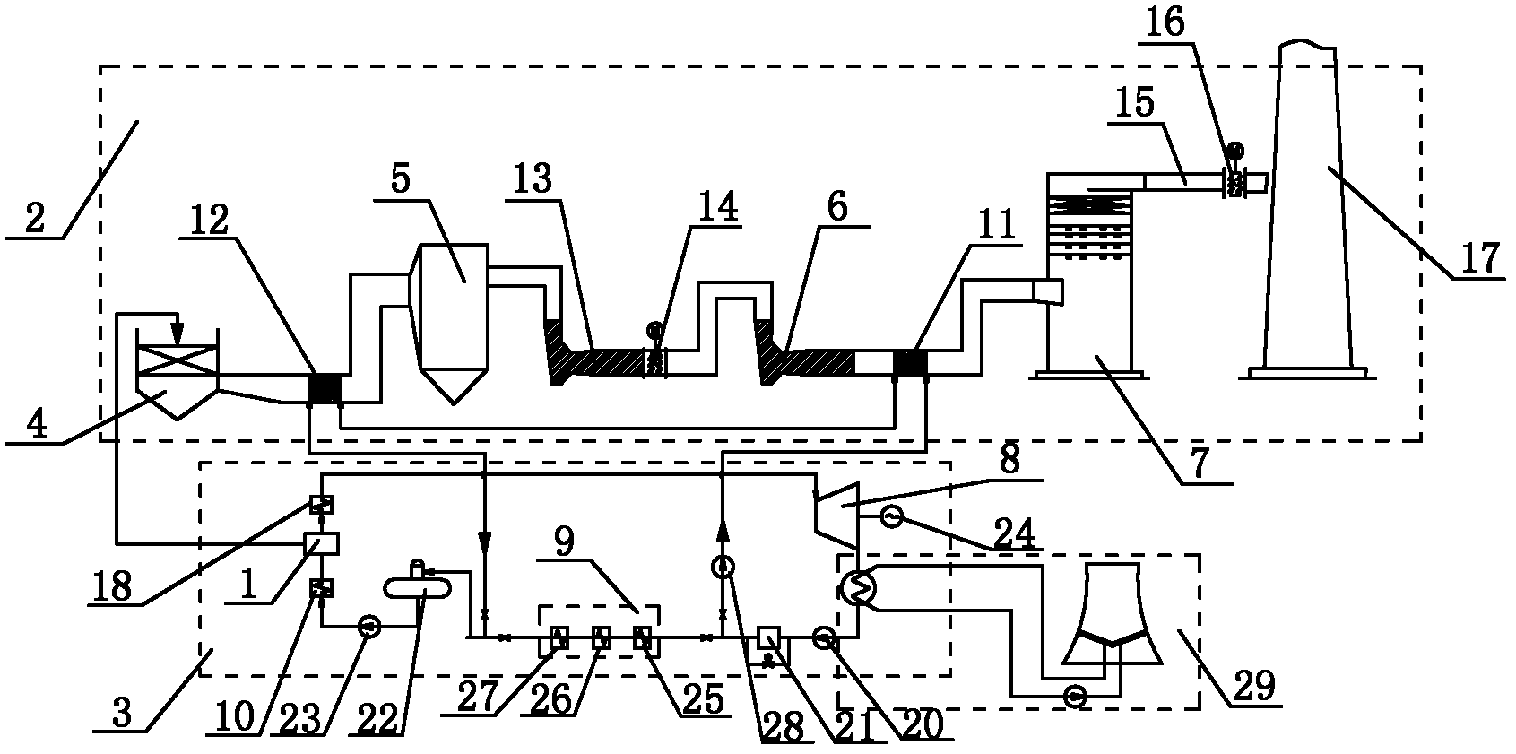 Multilevel condensation water heating system