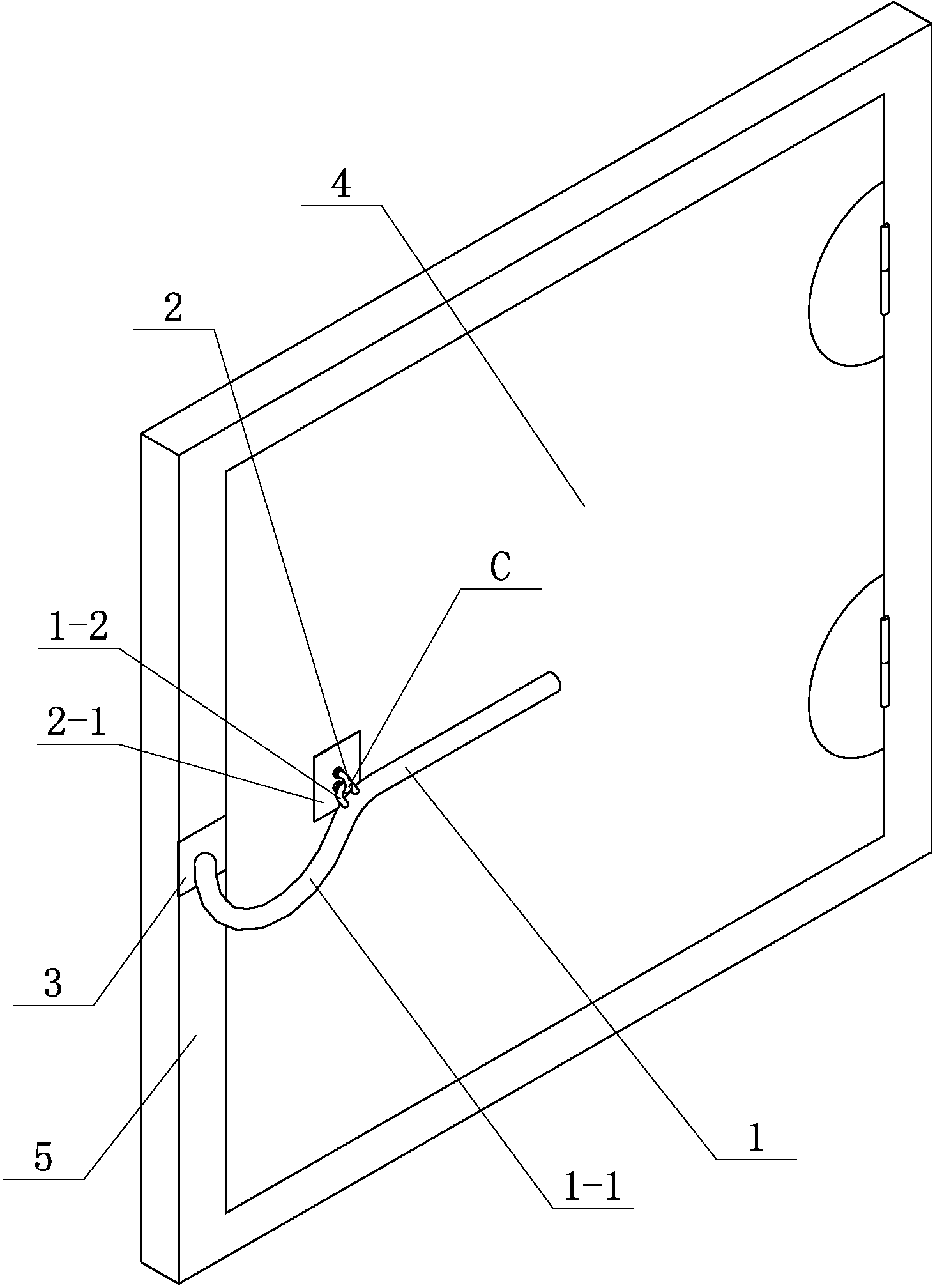 Power-assisted opening device for air door at high-negative-pressure area and manufacturing method