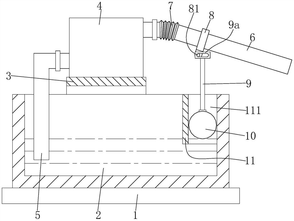 A self-adaptive angle adjustment water spray device