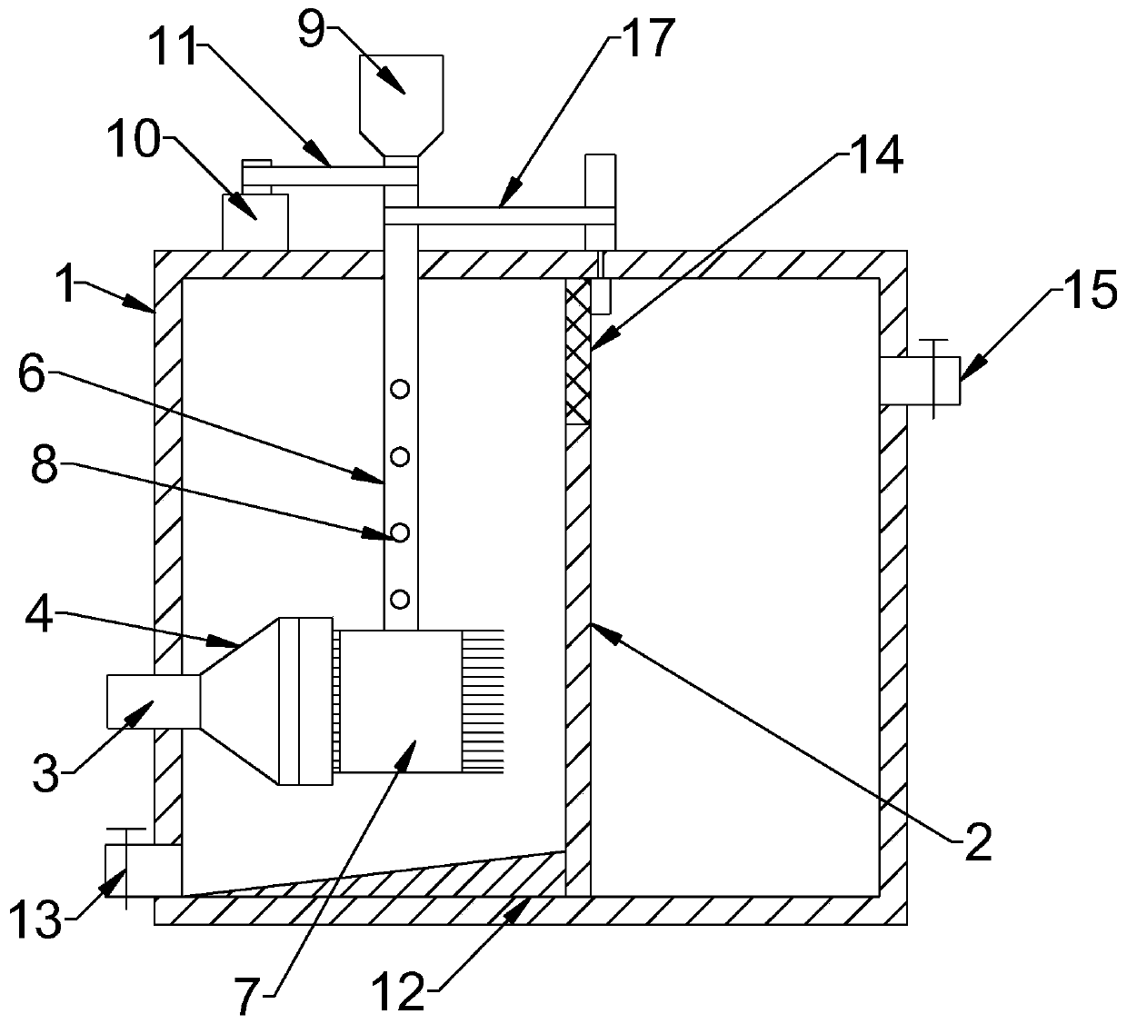 Water treatment apparatus for chemically polluted water areas