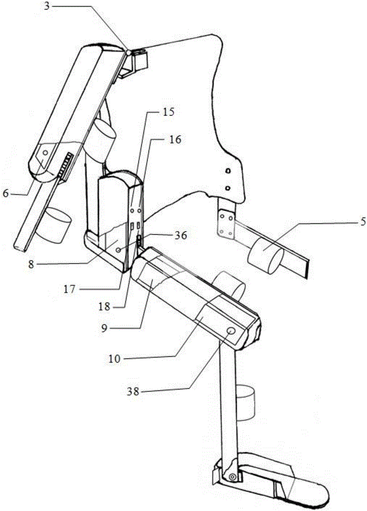 Hemiplegia rehabilitation type external skeleton robot