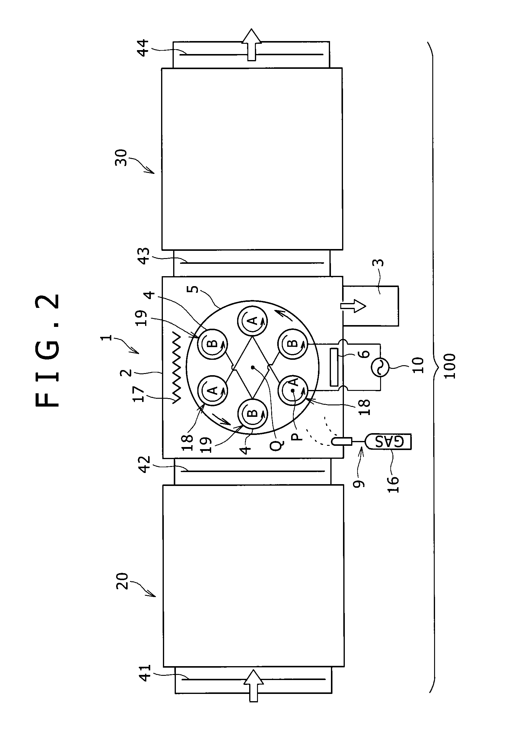 In-line plasma CVD apparatus