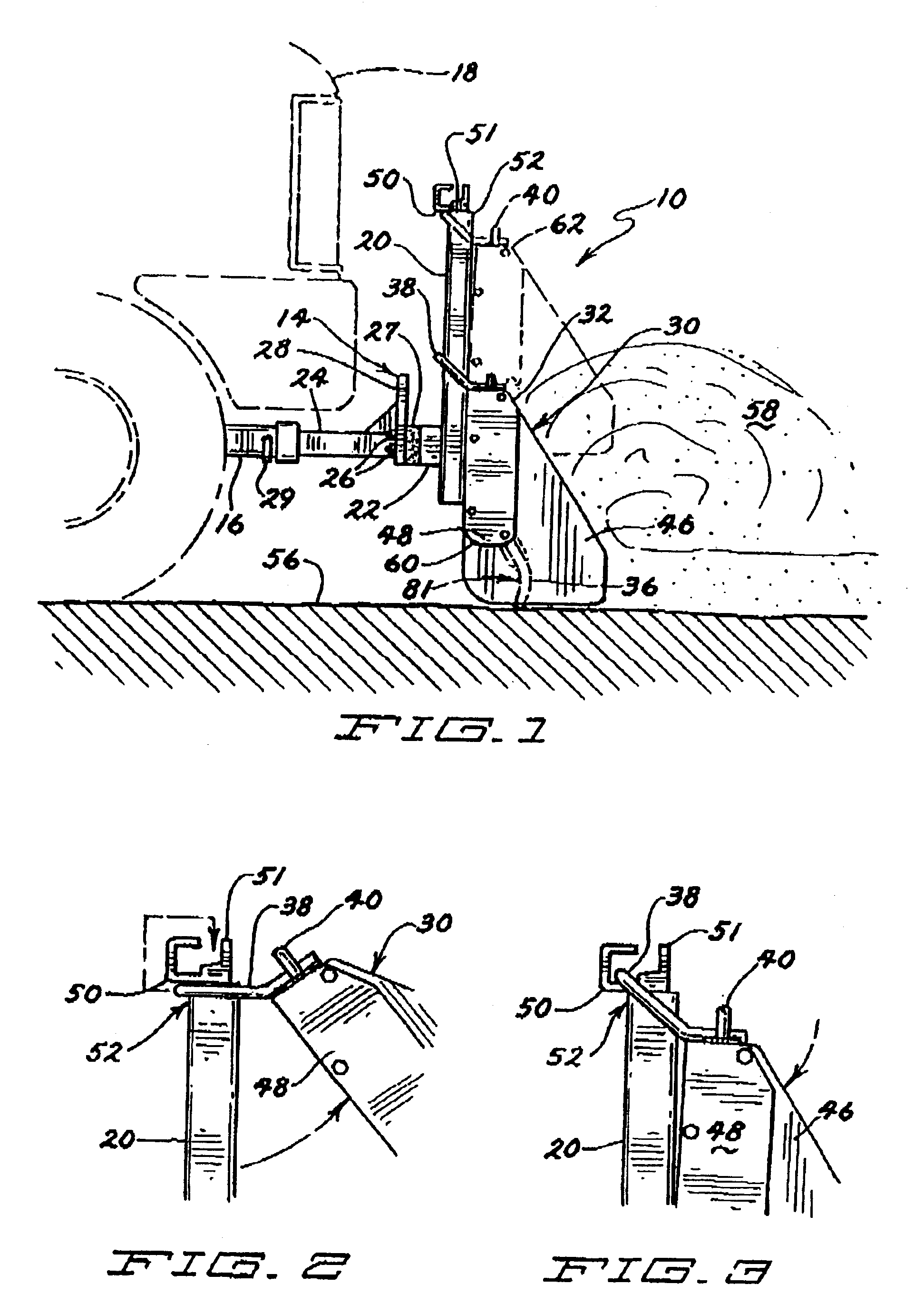 Snow plow having attachable biasing member