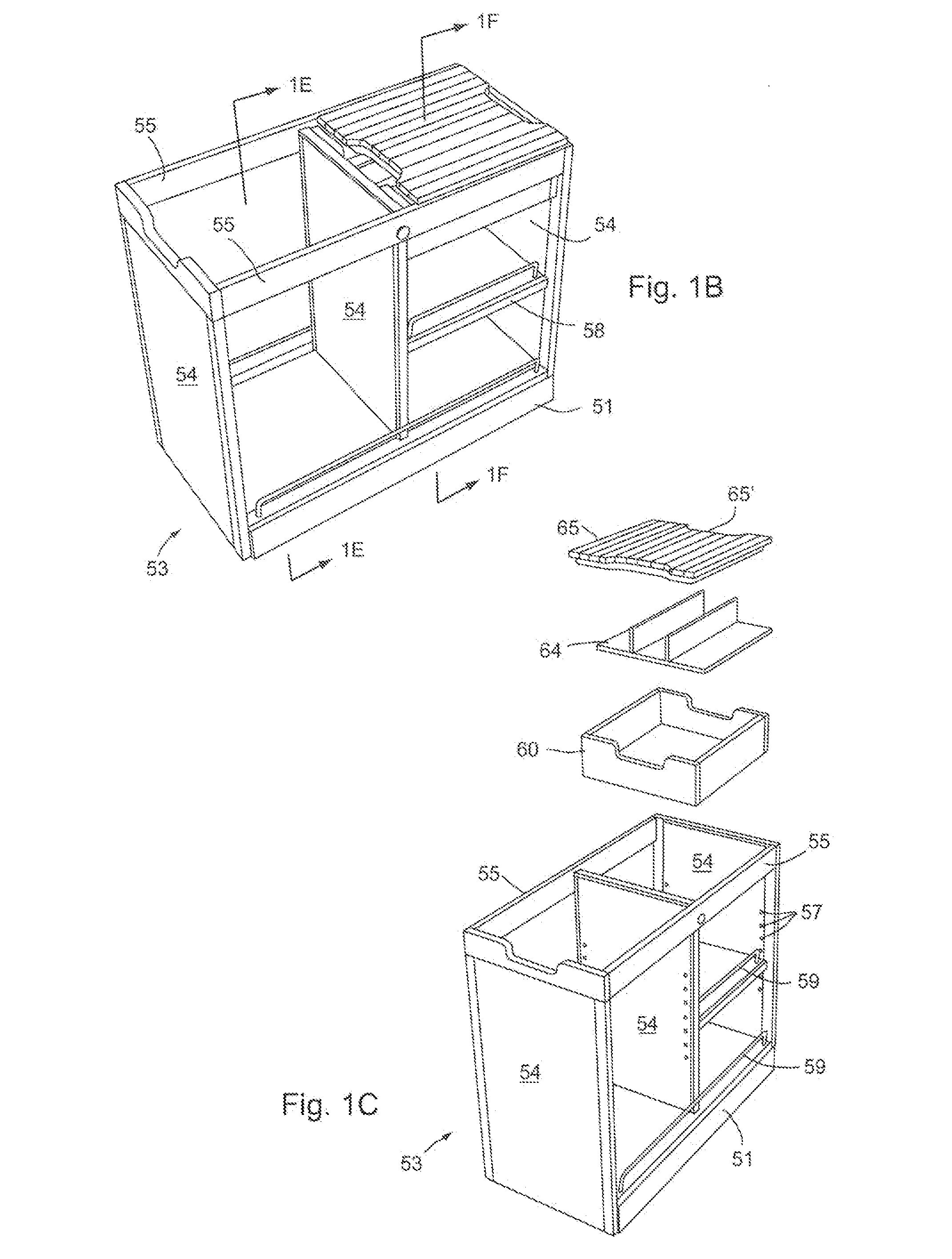 Modular storage and organization system for existing cabinets