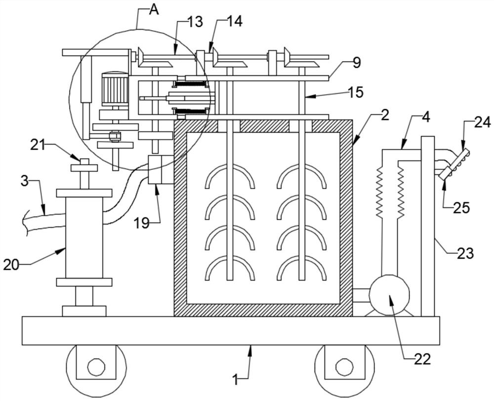 Irrigation device for hydraulic engineering