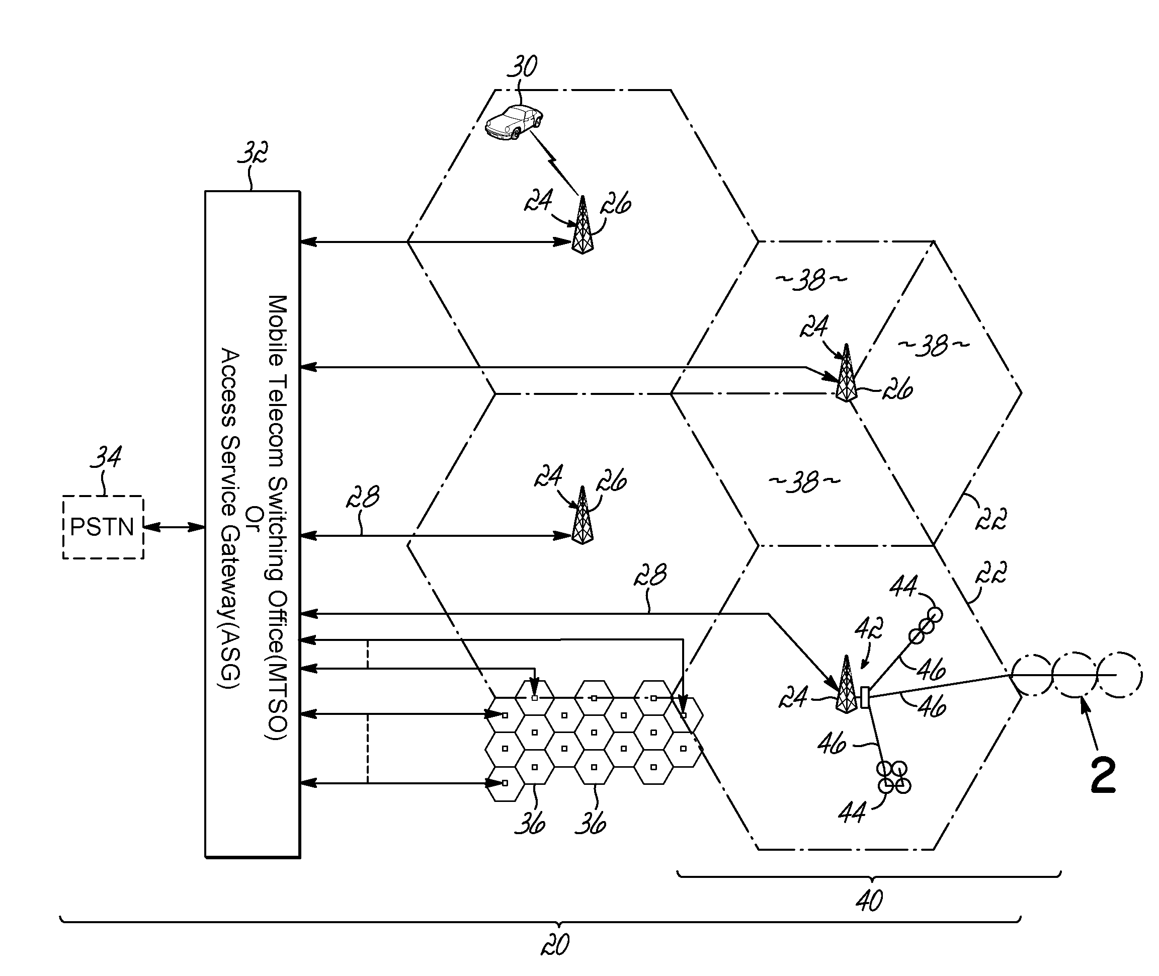 Synchronous transfer of streaming data in a distributed antenna system