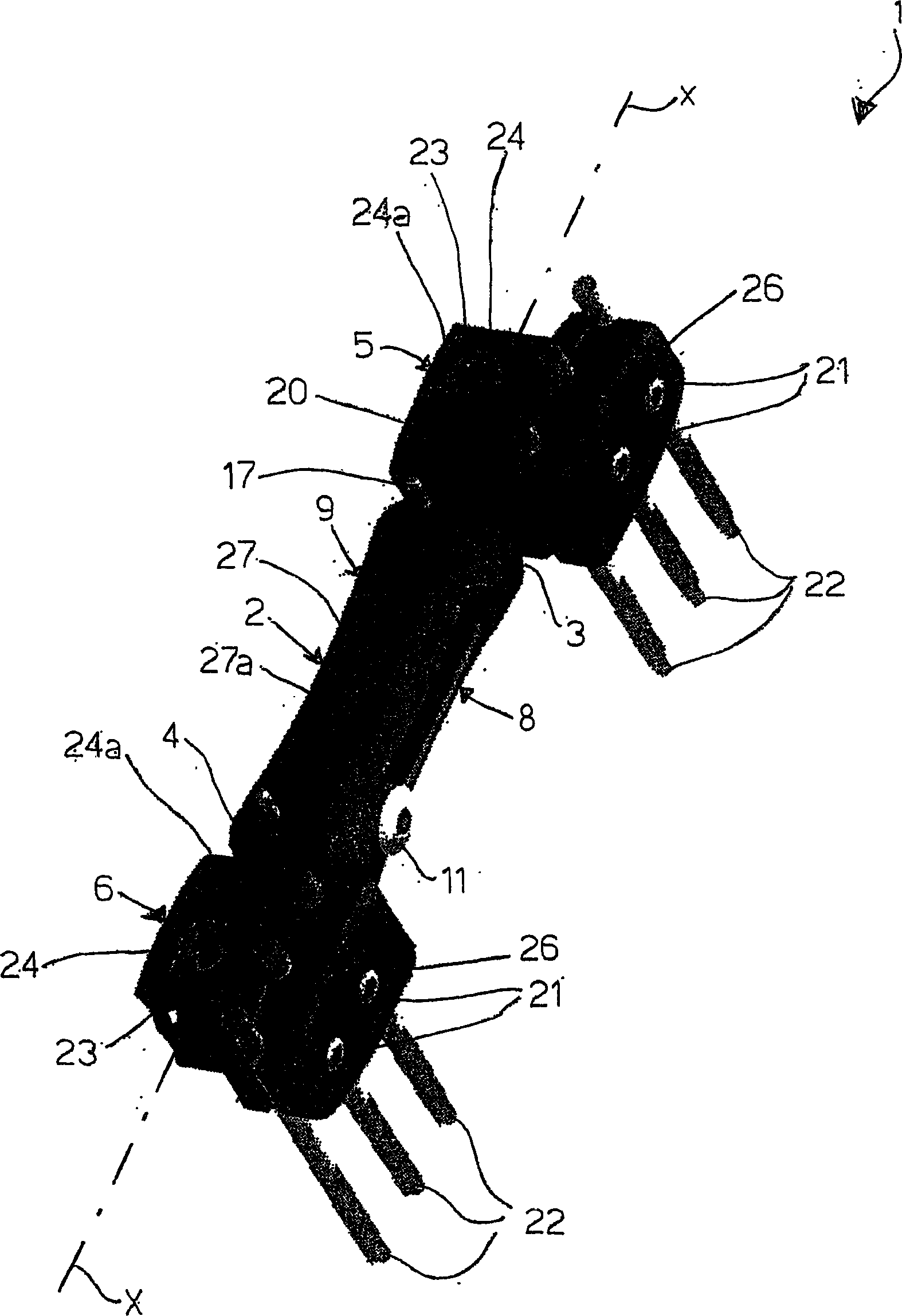 External fixation device for reducing bone fractures