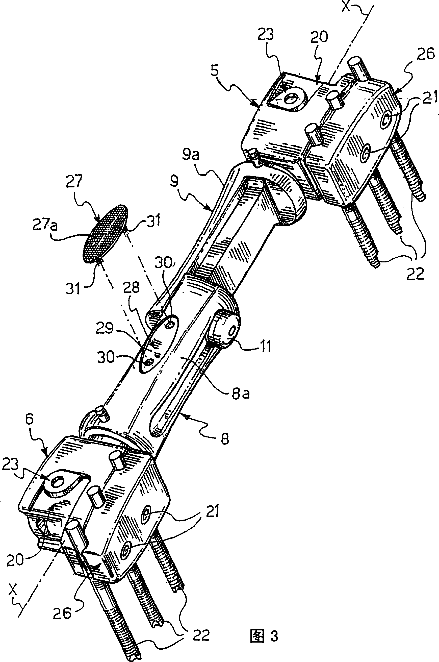 External fixation device for reducing bone fractures