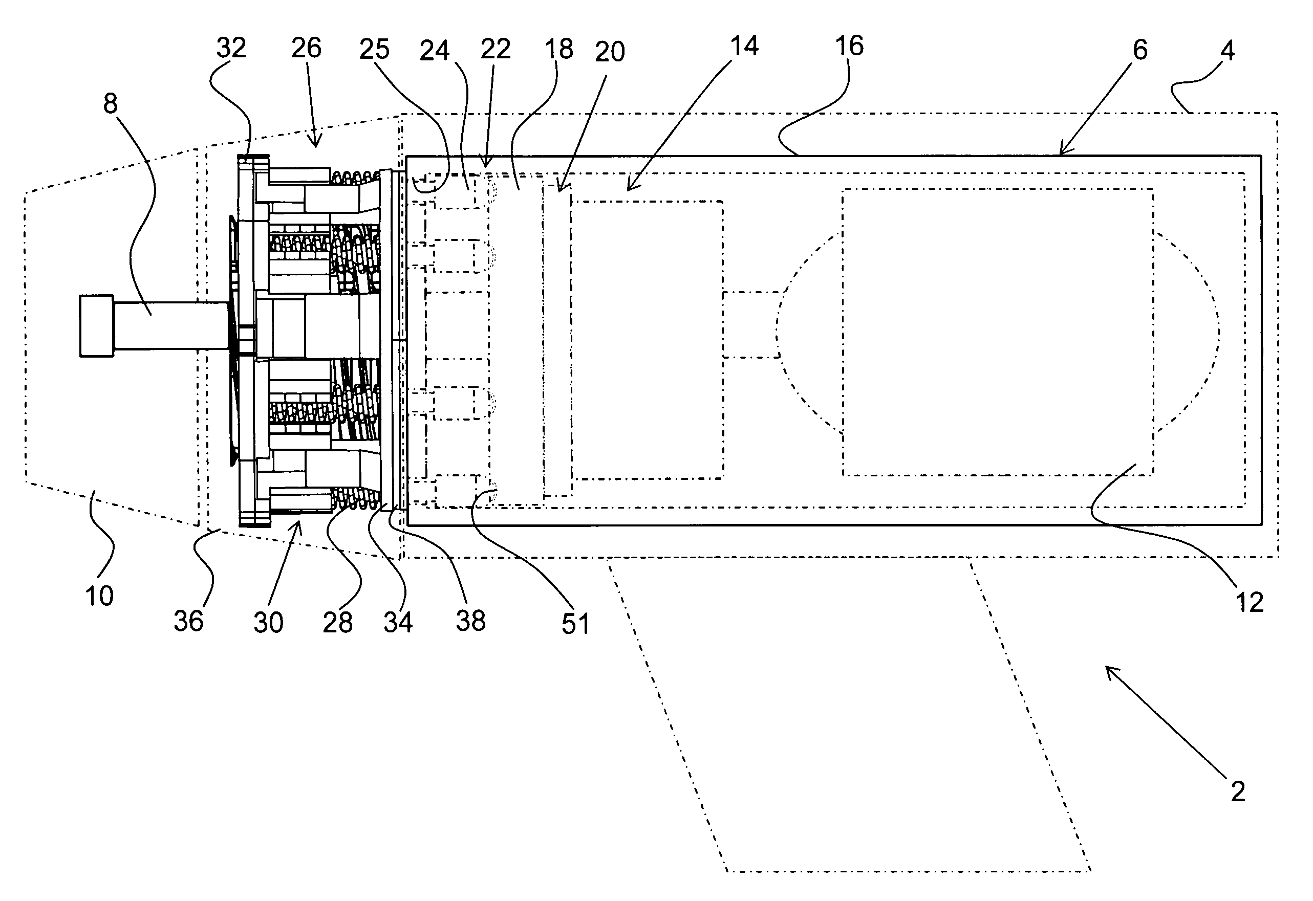 Power tool with a slip clutch