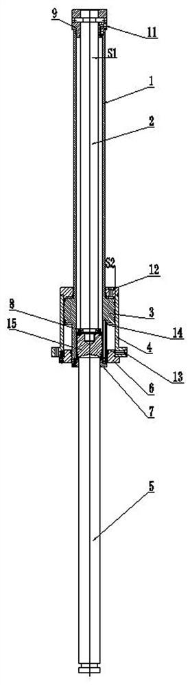 Combined oil cylinder of tire hydraulic vulcanizing machine and working method of combined oil cylinder