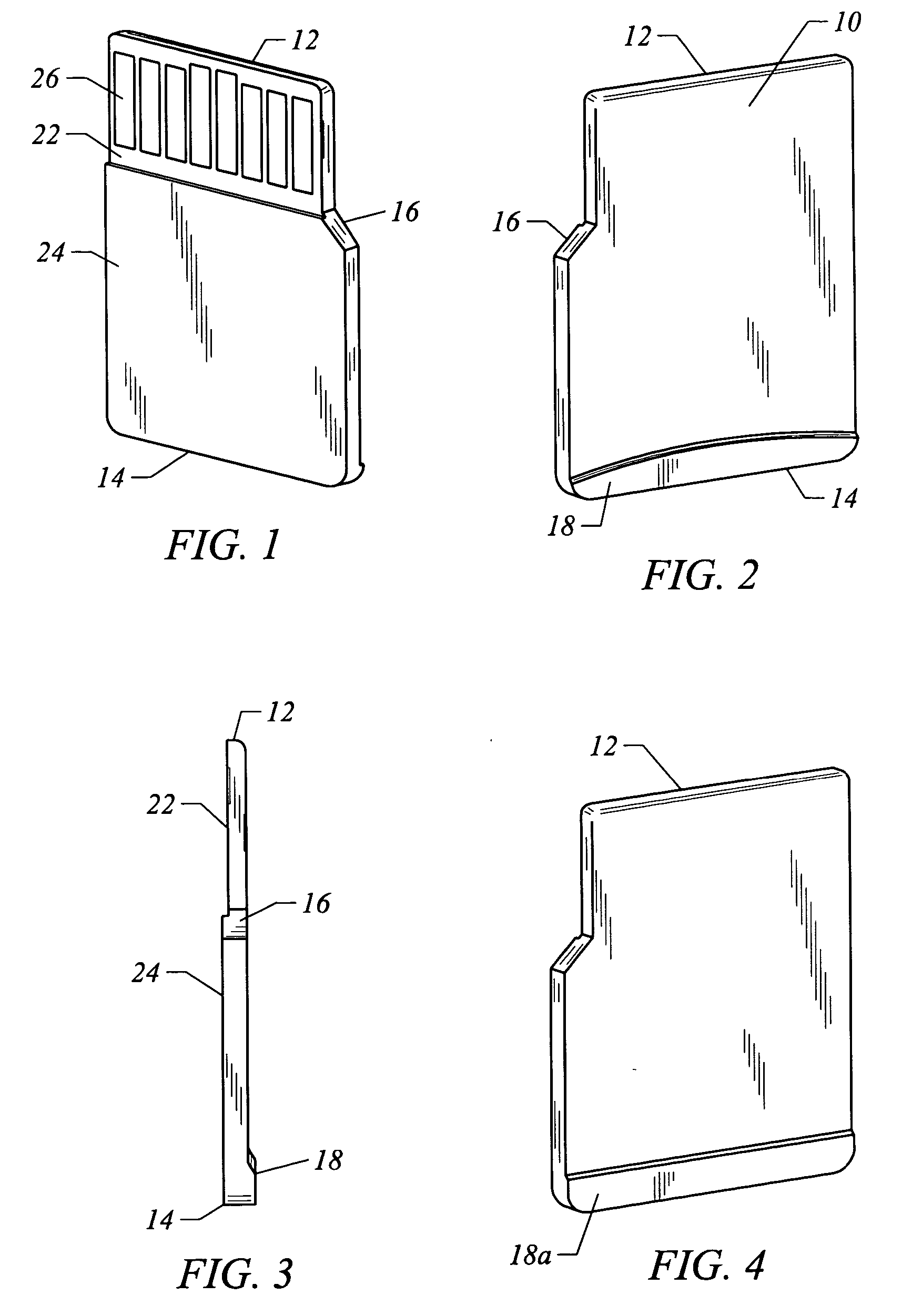 Peripheral card with hidden test pins