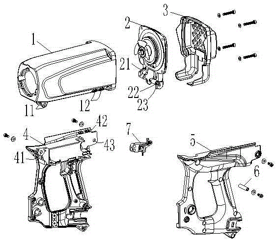 Air gun cylinder cover rotating structure