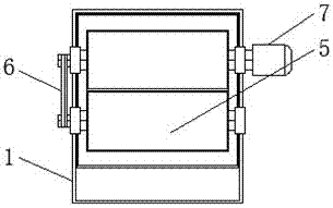 Square brick roller pressing device for passing building