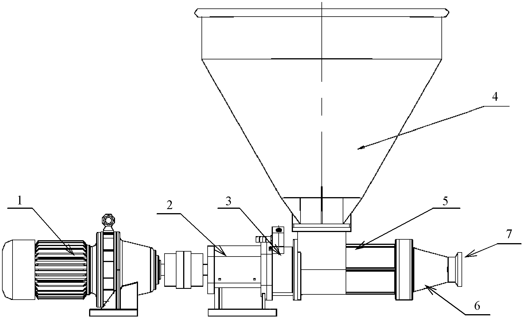 Vacuum screw-rod delivery pump