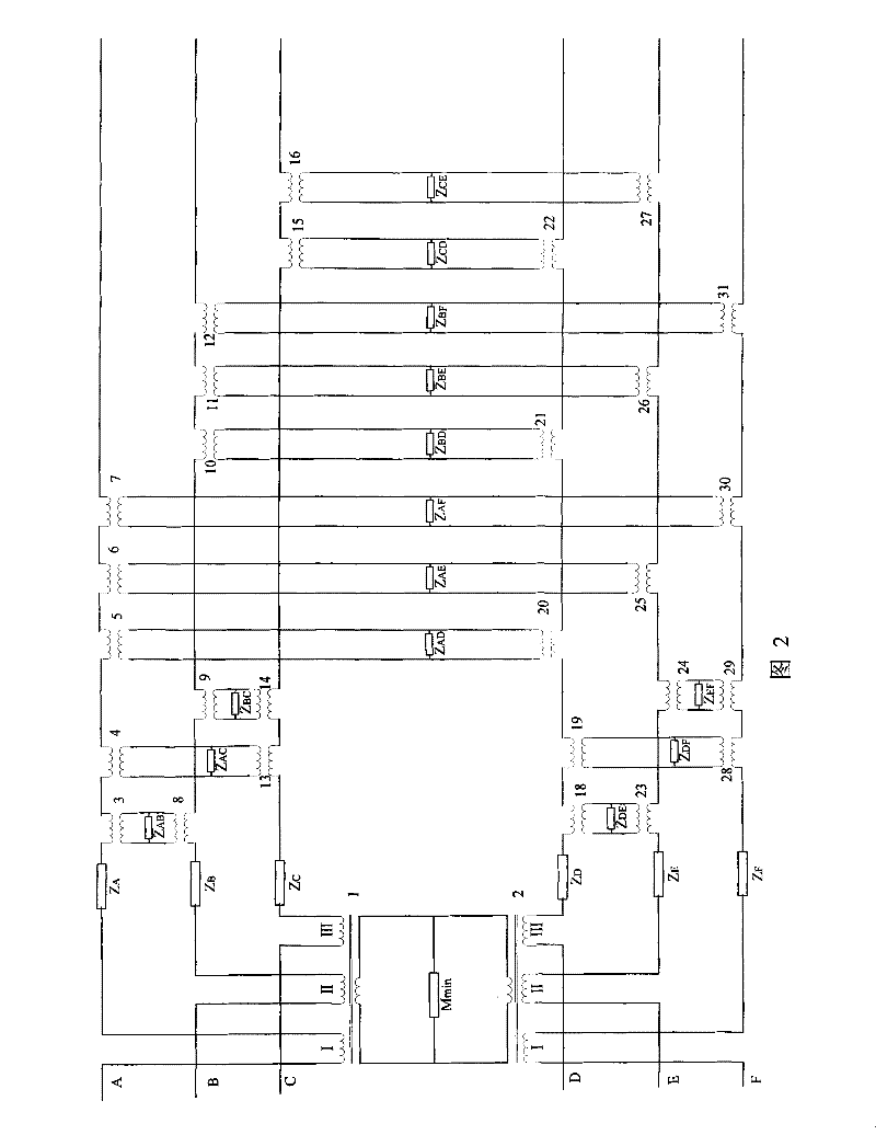 Method for constructing physical model of double circuit transmission lines on same tower