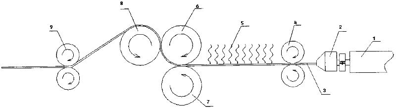 Method for polymer extruding and micro embossing shaping