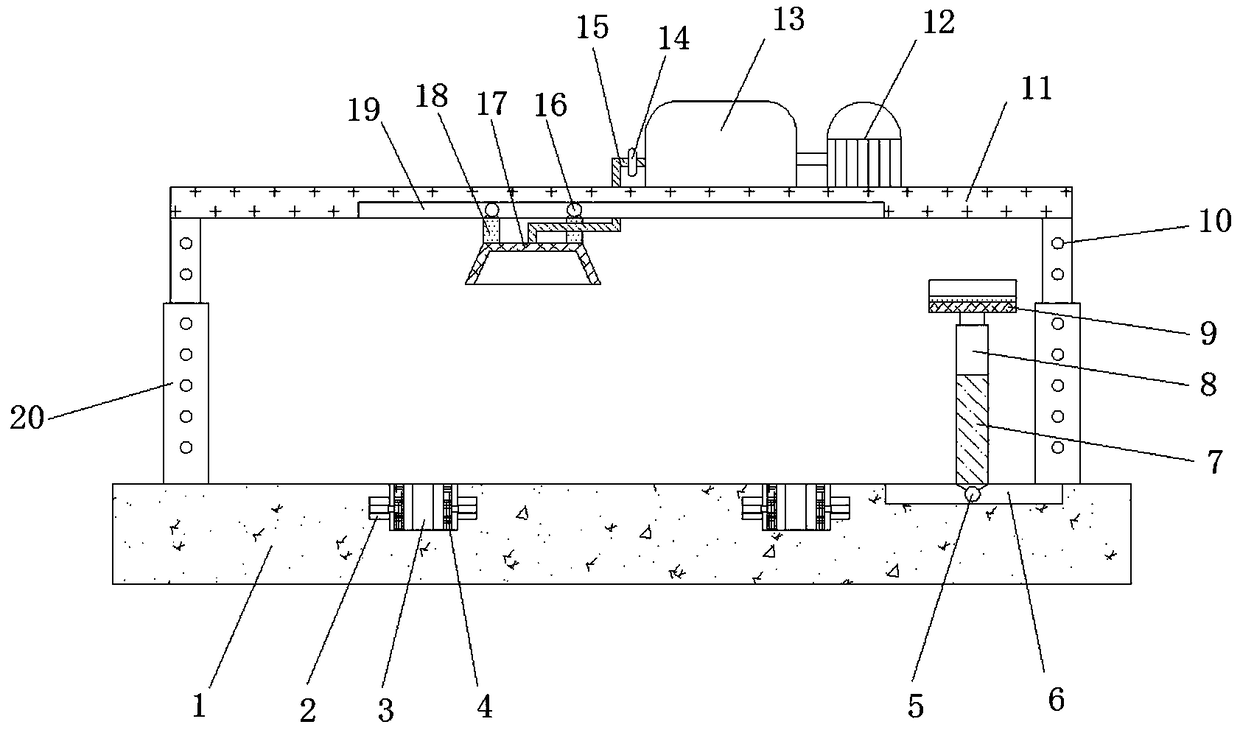 Fixing device for wool trimming in animal husbandry