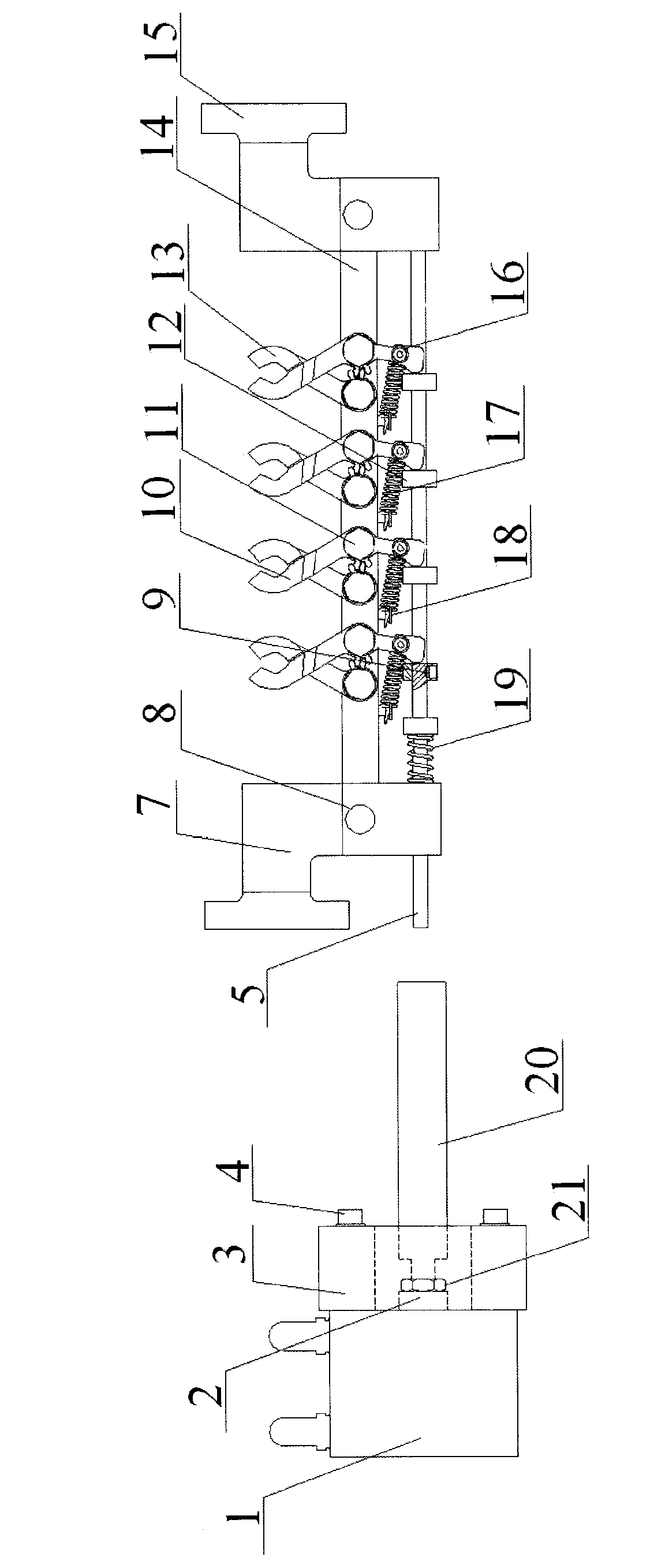 Bottle clamp mechanism