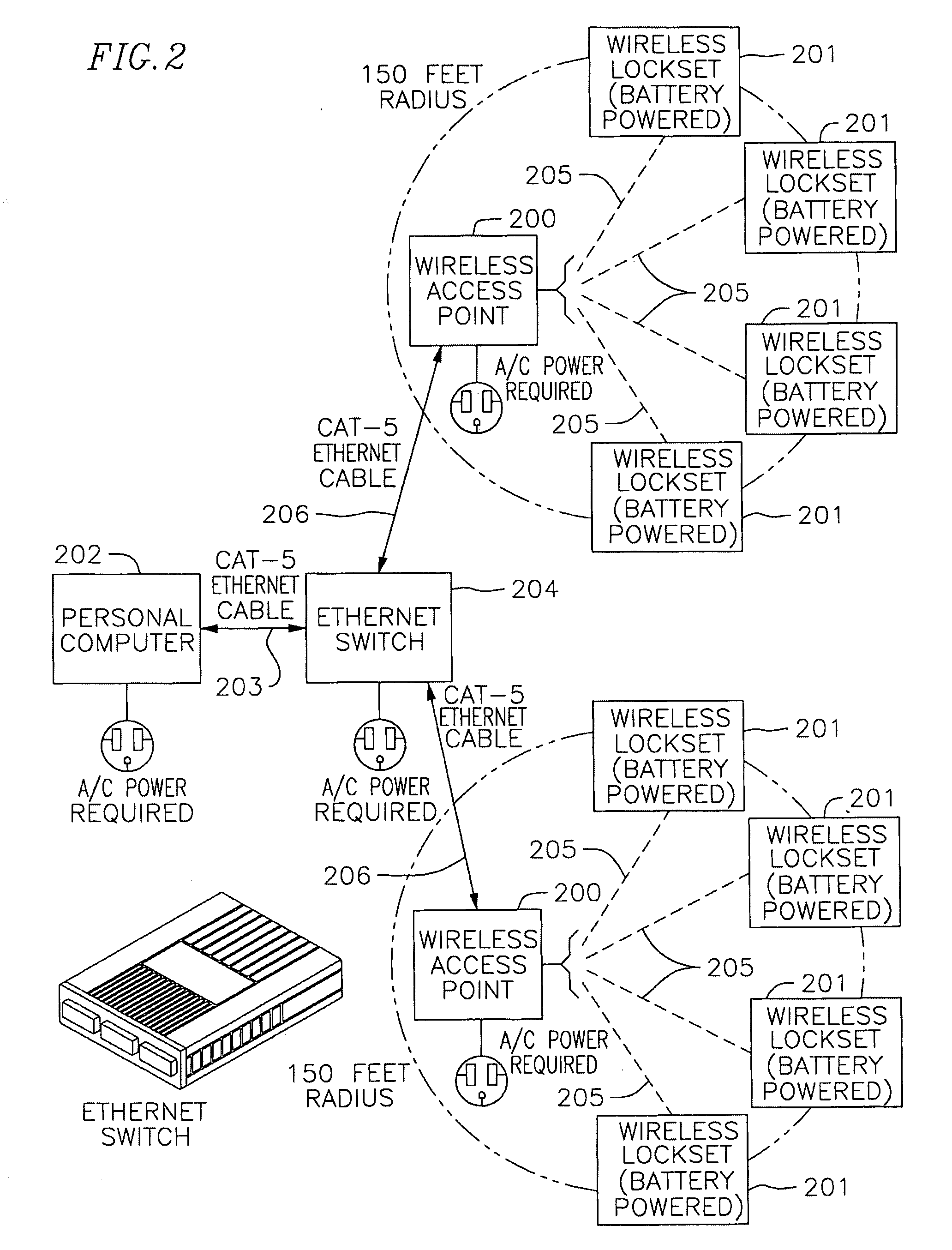 Multiple wireless access points for wireless locksets