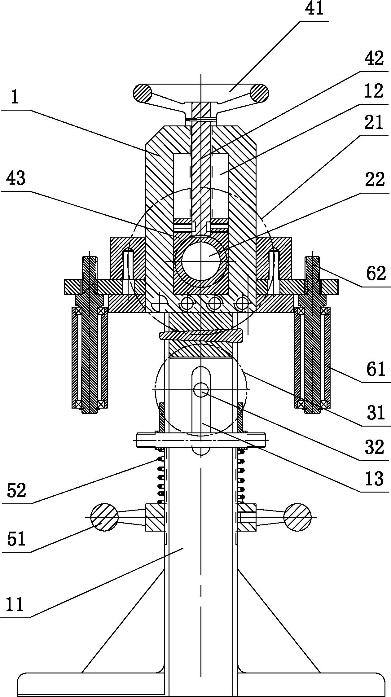 Vertical meter counting device