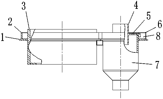 Building water discharge vertical pipe table opening