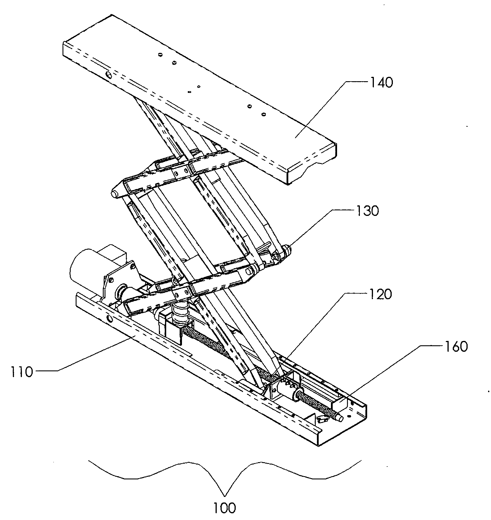 Screw scissor lift