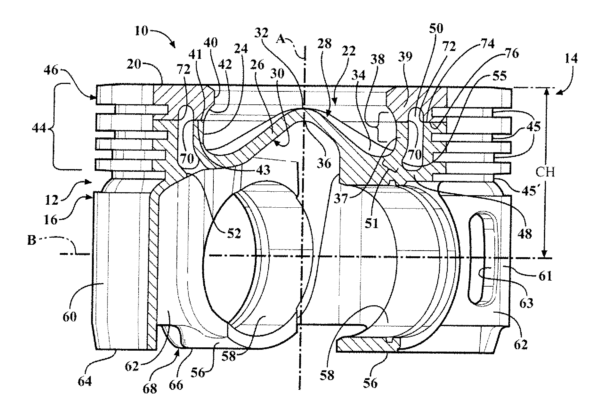 Steel piston with cooling gallery and method of construction thereof