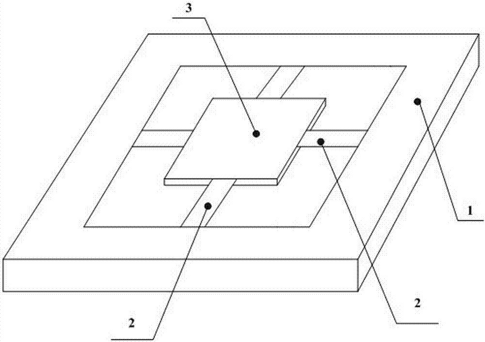 Piezoresistive monolithic integrated four-beam tri-axial accelerometer