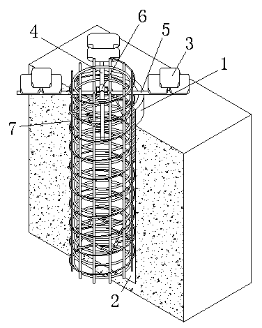 Anti-floating construction method and device for large-diameter cast-in-situ bored pile steel reinforcement cage