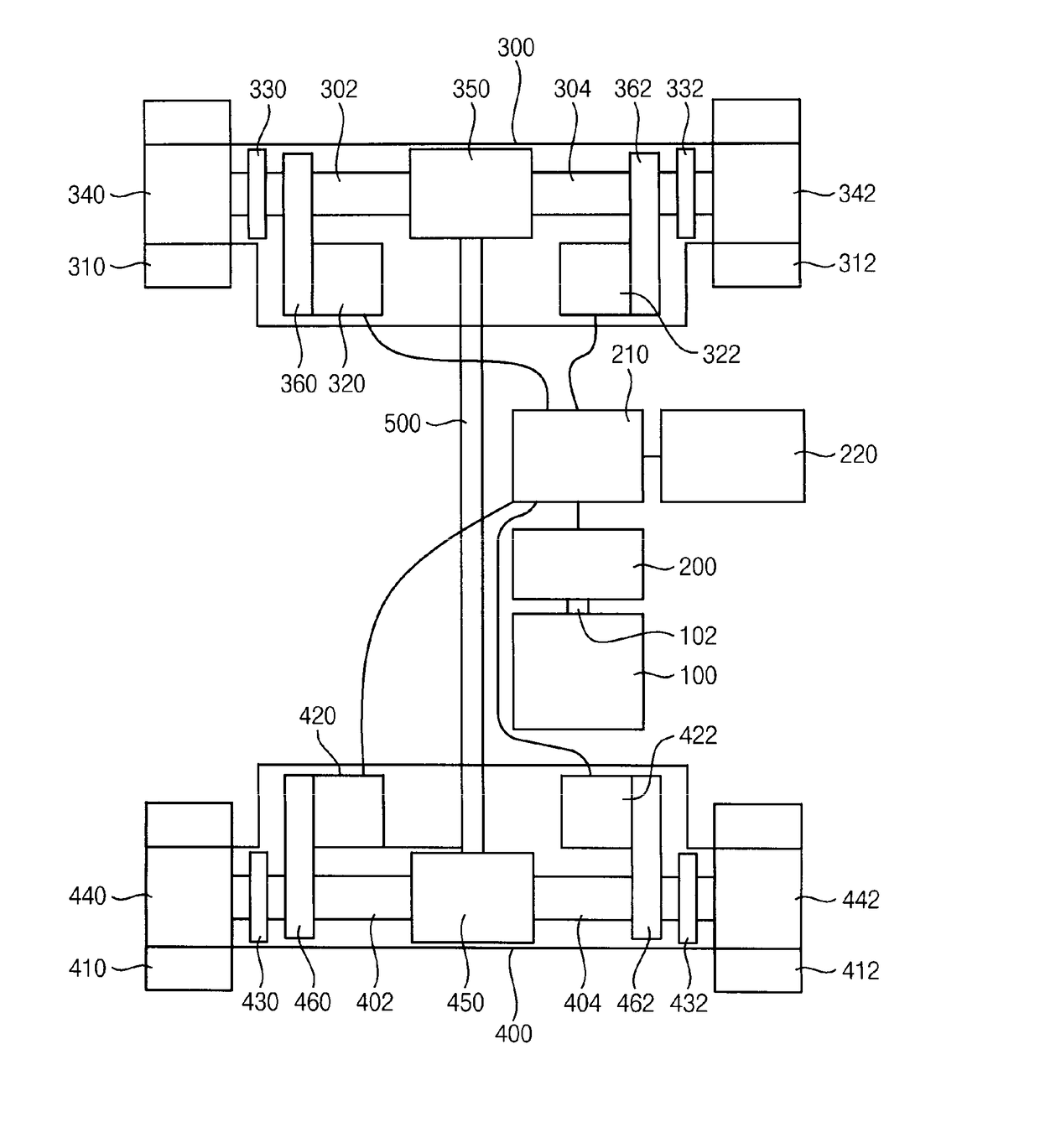 Wheel driving system for construction machinery