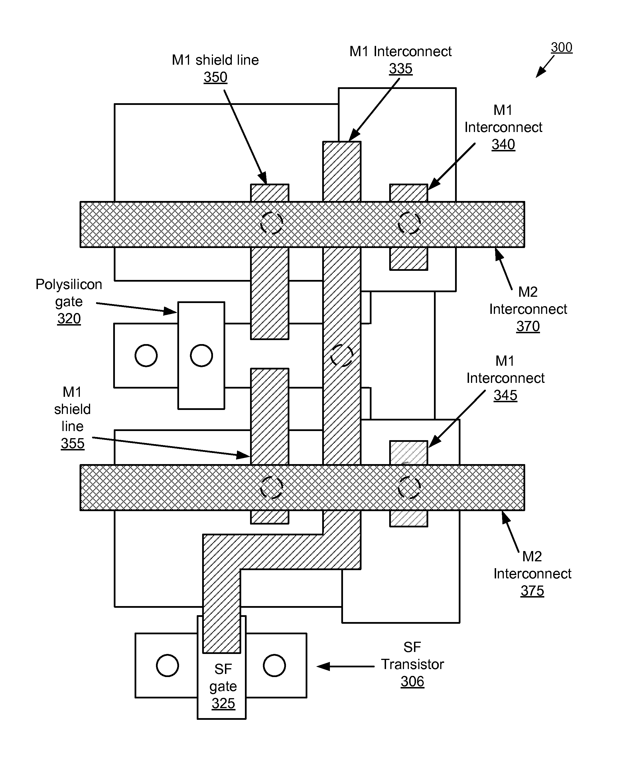 CMOS image sensor with reset shield line