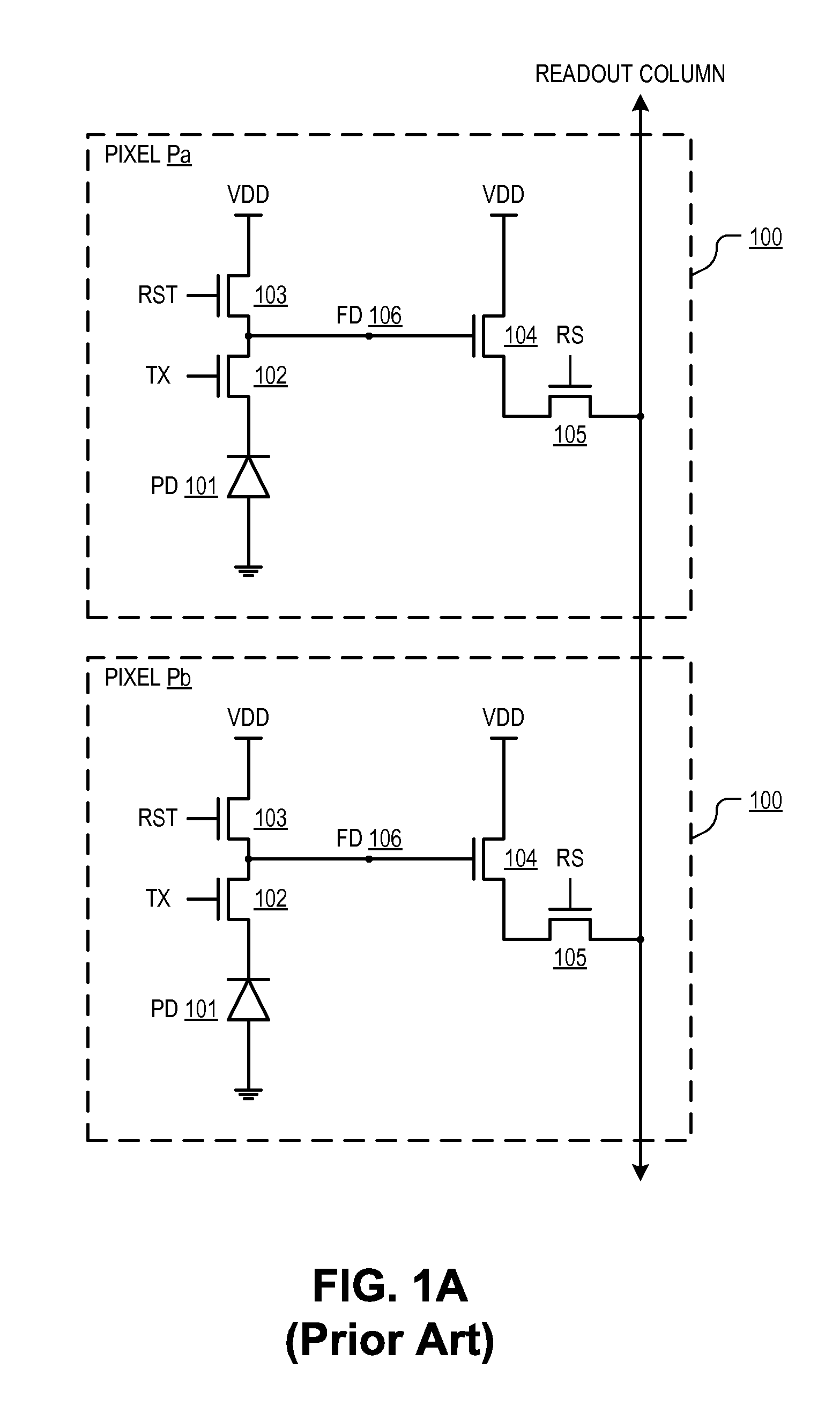 CMOS image sensor with reset shield line