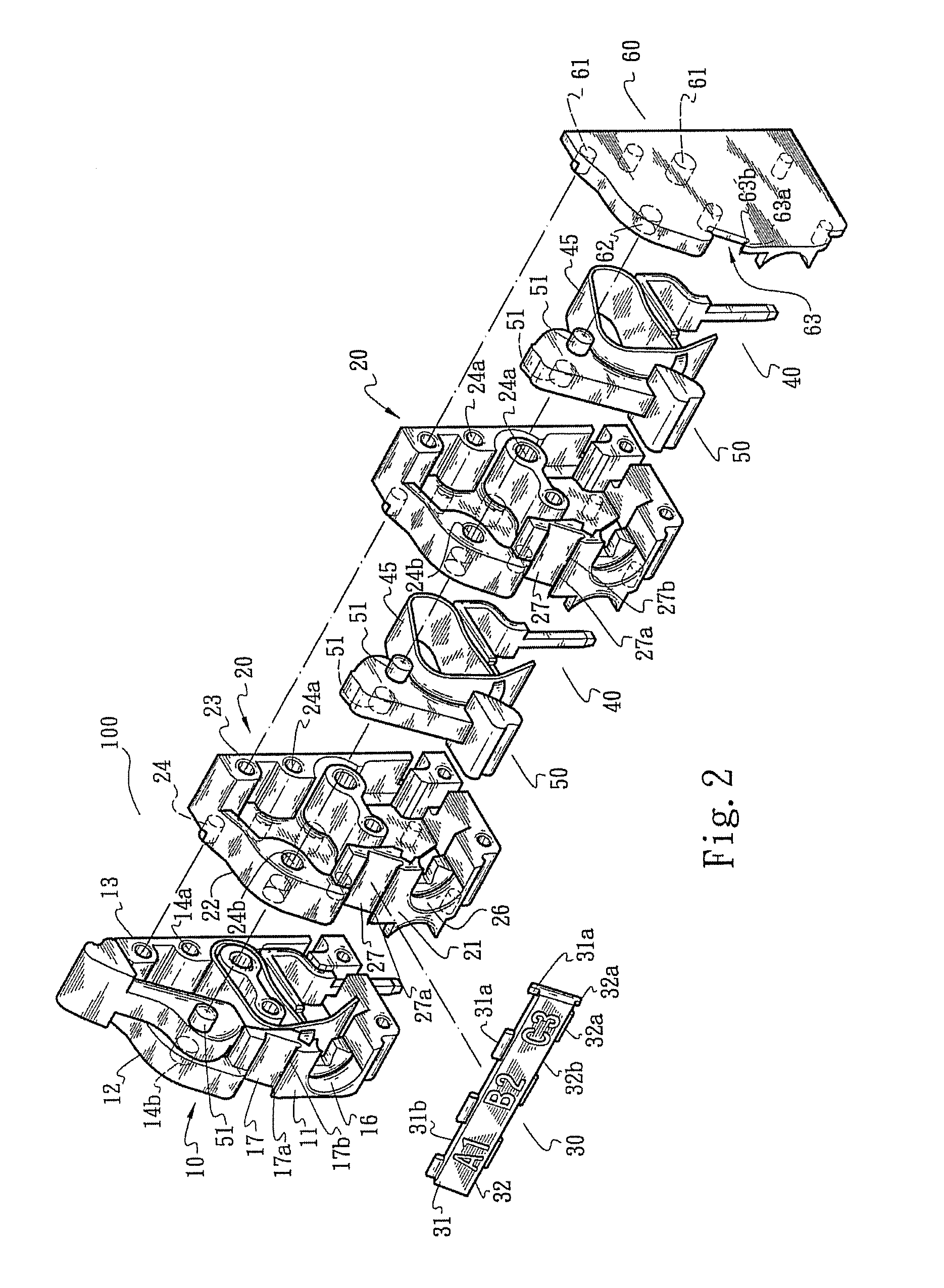 Connection member and lead terminal seat structure with the connection member