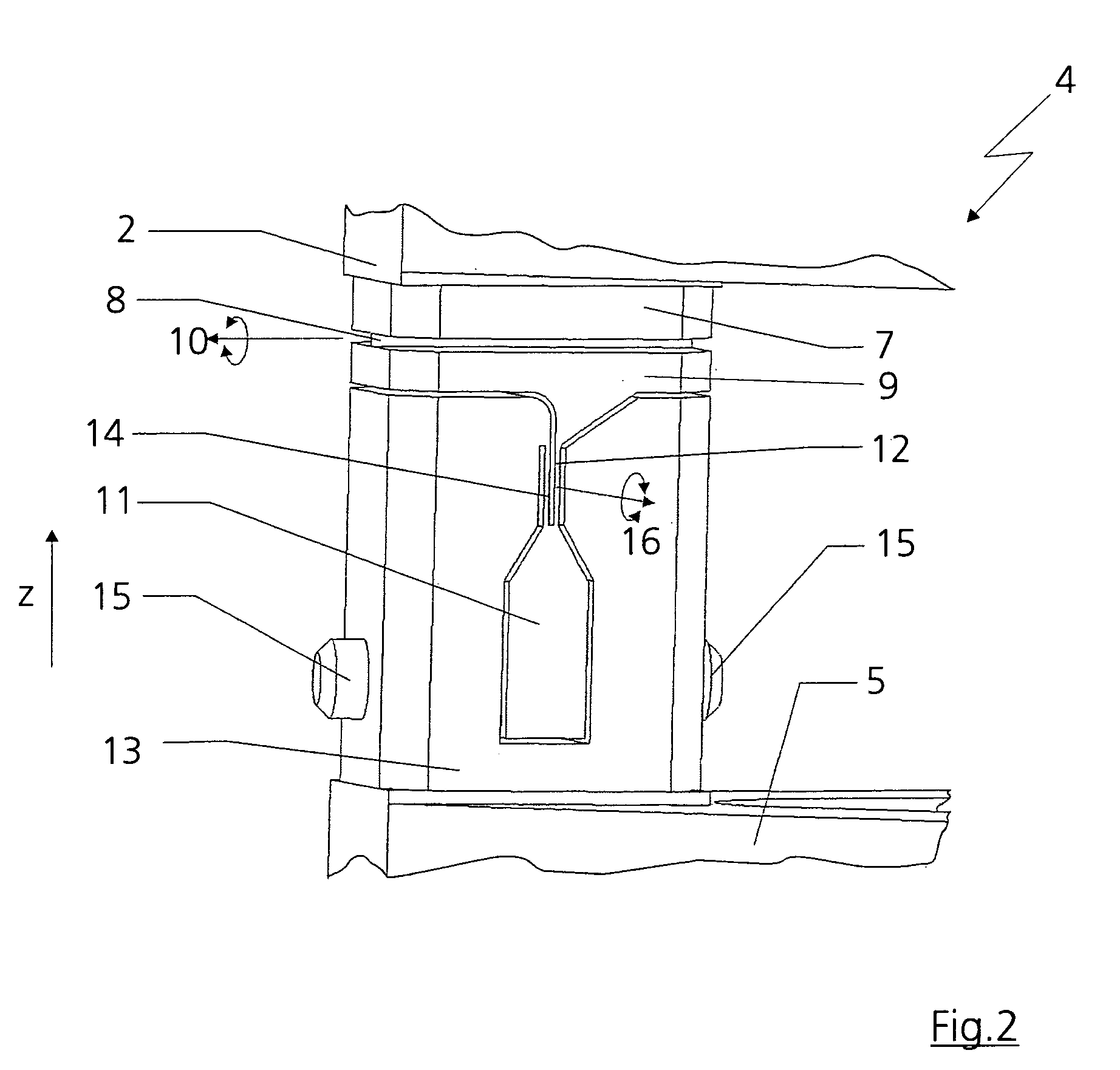 Holding and positioning apparatus for an optical element