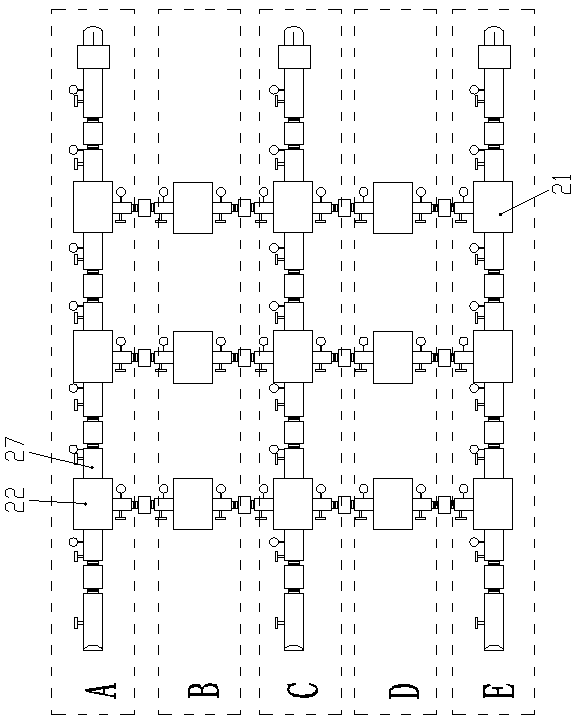 Simulated testing device and method for gas production contribution rate of heterogeneous coal-bearing reservoir