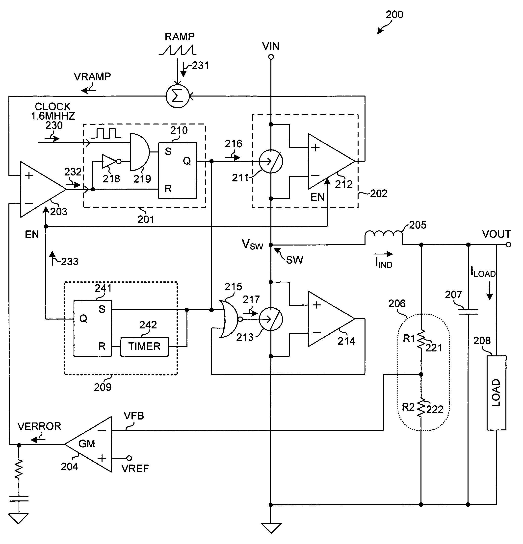 High efficiency voltage regulator with auto power-save mode