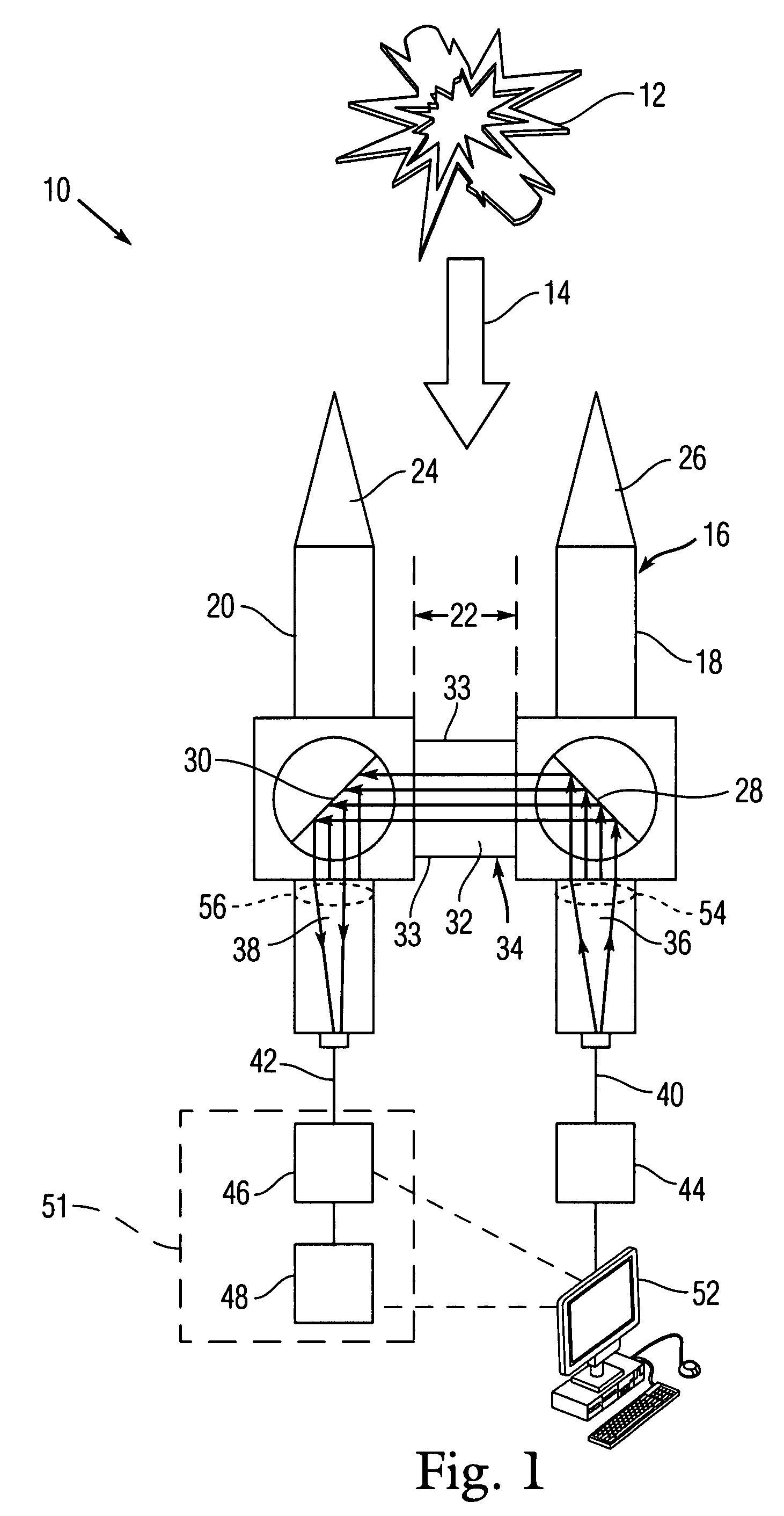 Combustion plume absorption gauge