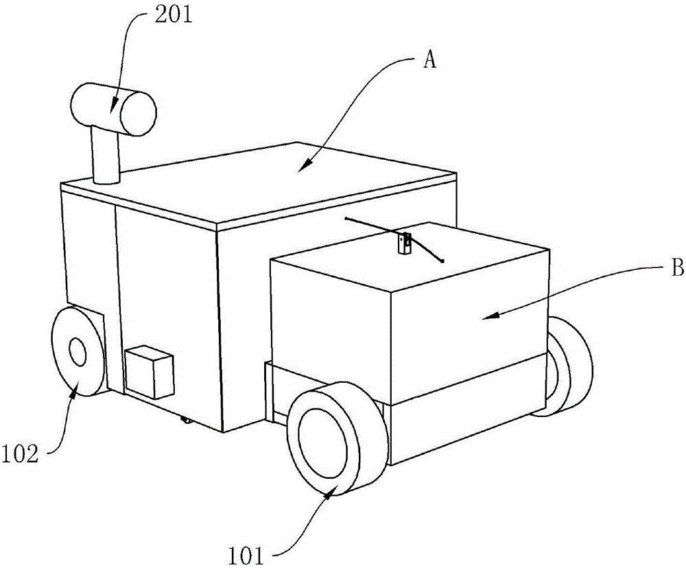 Security and protection robot and step ascending and descending method thereof