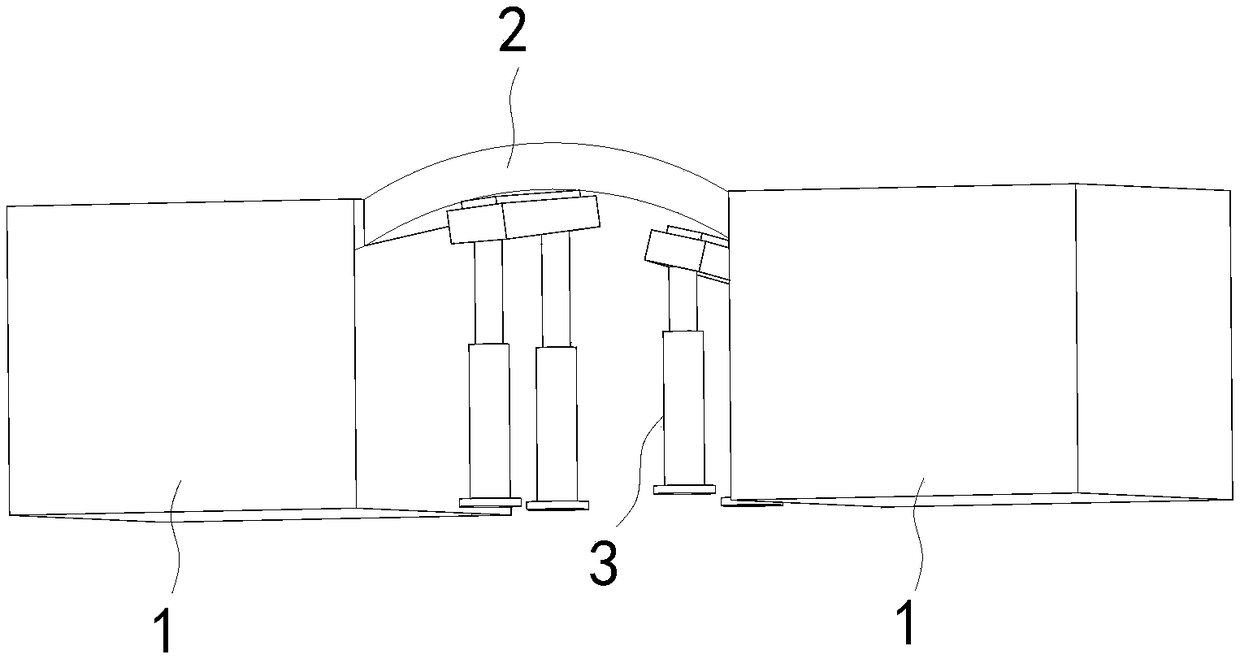 Shape-changing bridge for garden landscape