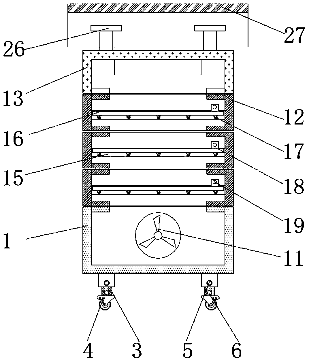 Multi-layer spliced drawing type comprehensive power distribution cabinet