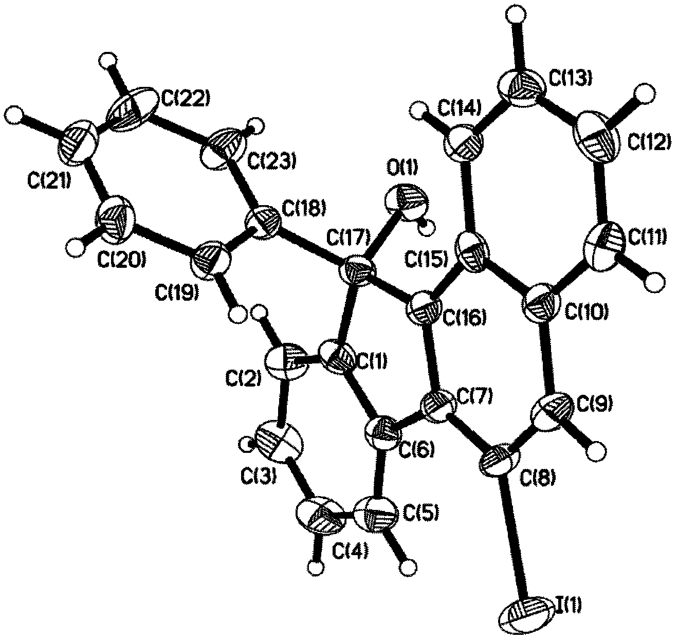 Method for preparing halogenated benzo [alfa] fluorenol