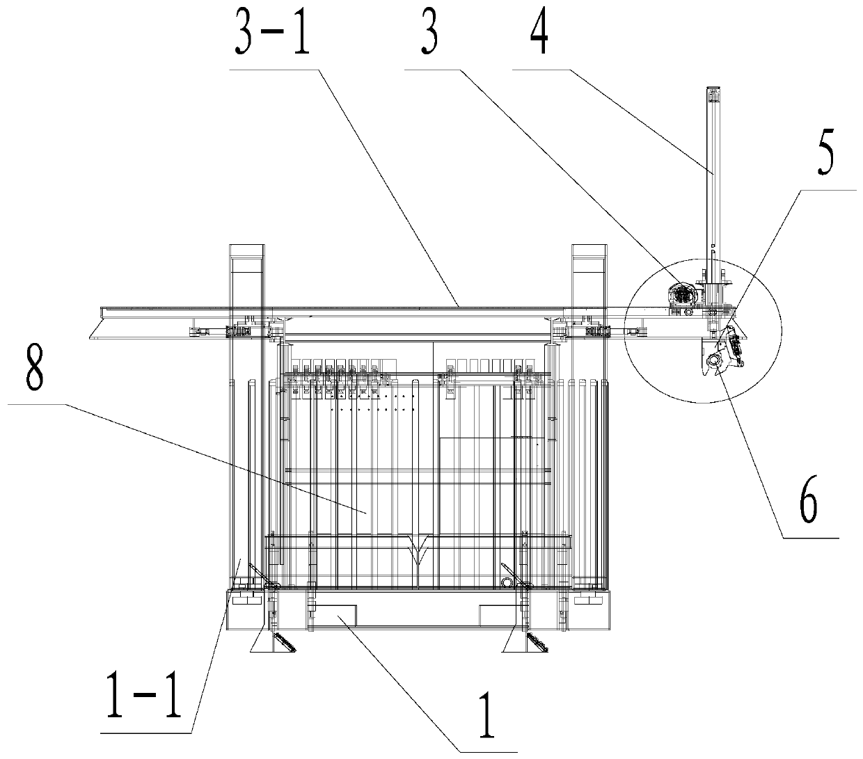 Pipe rod storage device for oil field workover operation