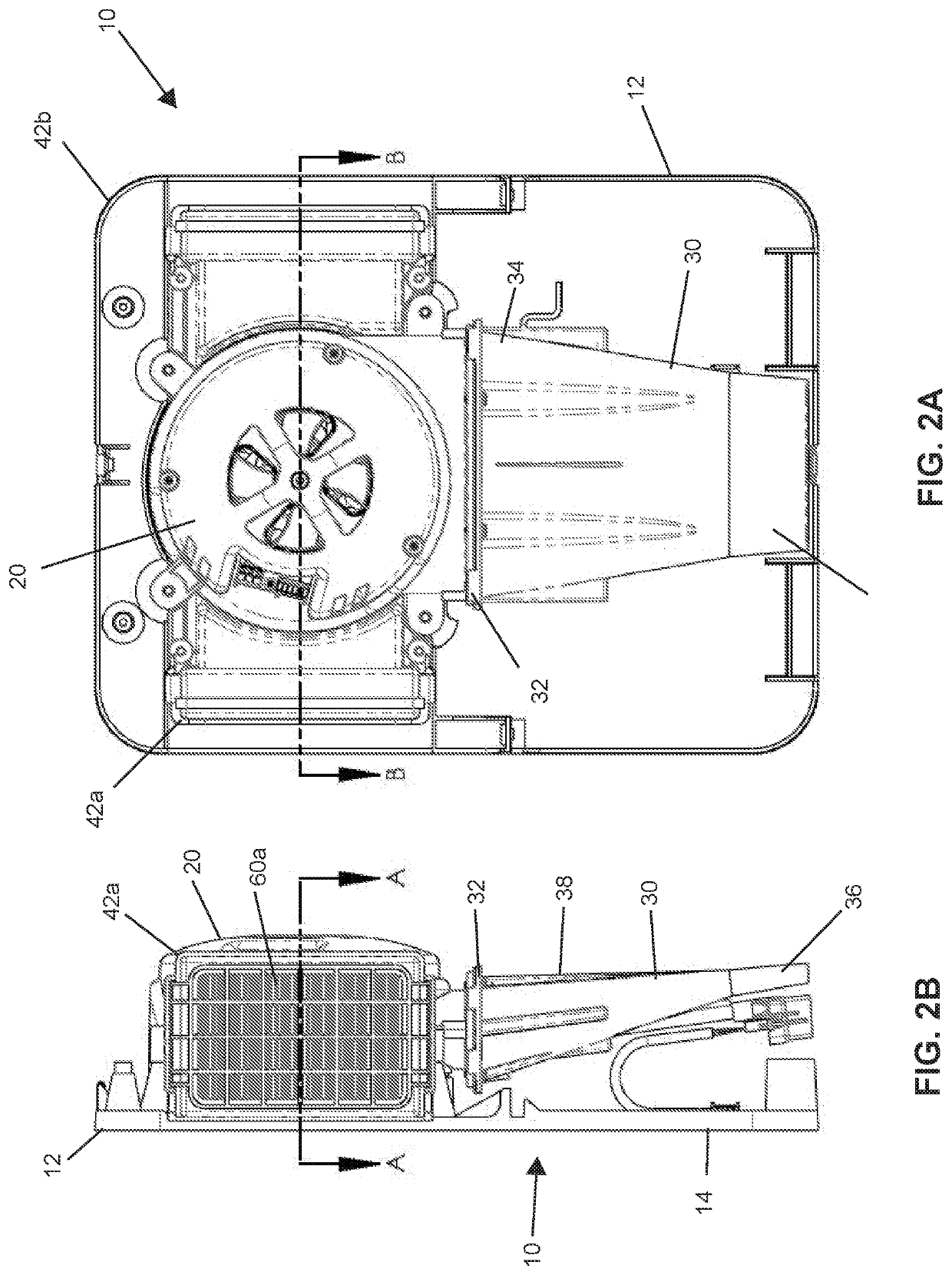 Motor intake sealing filtration system for hand dryer