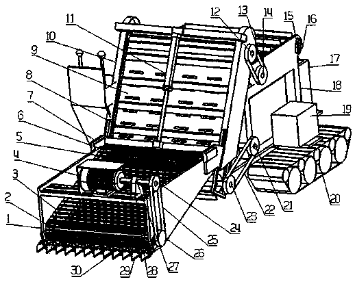 Self-propelled rhizomatic traditional Chinese medicinal material harvester