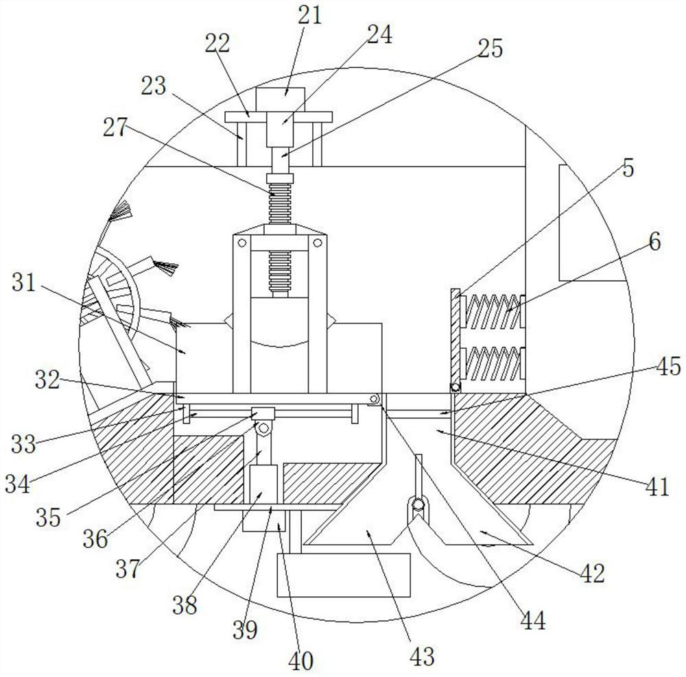 Road garbage sweeping and collecting device capable of separating garbage from water