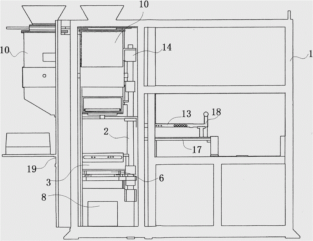 Molding machine without sand filling dead angles and application method thereof