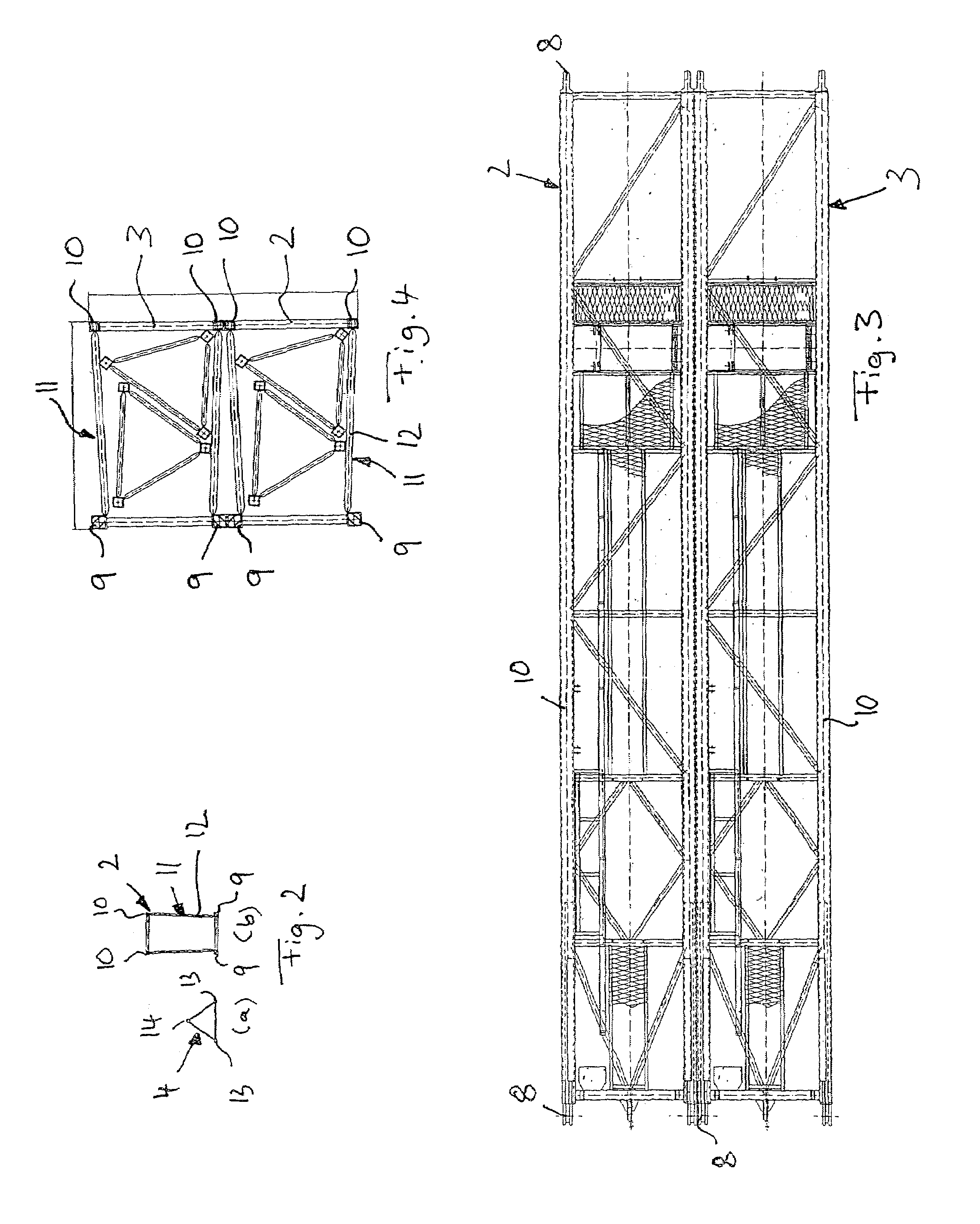 Crane boom for transport as container freight and a transport apparatus for transport of the boom parts of a crane boom of this type